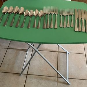 Ginkgo International Hammered Flatware